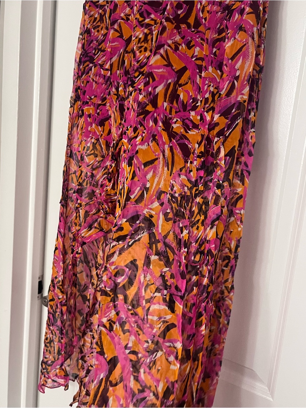 Patrizia Pepe Pink and Orange Floral Maxi Skirt - Picture 6 of 8